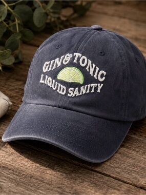 American Needle Gin & Tonic Liquid Sanity Navy Baseball Cap Hat NW